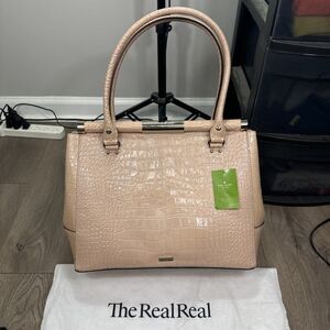Kate Spade Knightsbridge Constance Croc Embossed Tote Bag Warm Vellum Pink READ